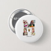 Zwart-wit Letter M Foto Collage Ronde Button 5,7 Cm (Voorkant /achterkant)