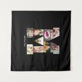 Zwart-wit Letter M Foto Collage Wandkleed (Voorkant (horizontaal))