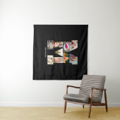 Zwart-wit Letter M Foto Collage Wandkleed (In Situ (horizontaal))