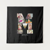 Zwart-wit Letter M Foto Collage Wandkleed (Voorkant)