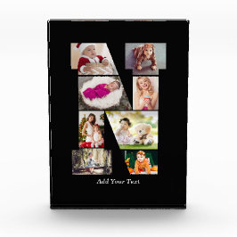 Zwart-wit Letter N Foto Collage