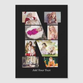 Zwart-wit Letter N Foto Collage