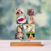 Zwart-wit Letter N Foto Collage Acryl Bord (Neutraal)