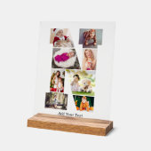 Zwart-wit Letter N Foto Collage Acryl Bord (Hoek)
