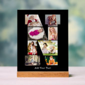Zwart-wit Letter N Foto Collage Acryl Bord (Neutraal)