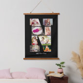 Zwart-wit Letter N Foto Collage Hangend Wandkleed (Slaapkamer)