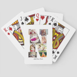 Zwart-wit Letter N foto collage Pokerkaarten