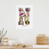 Zwart-wit Letter N Fotocollage Poster (Keuken)