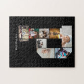 Zwart-wit Letter P Foto Collage Legpuzzel (Horizontaal)