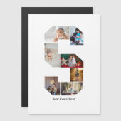 Zwart-wit Letter S Foto Collage (Voorkant / Achterkant)