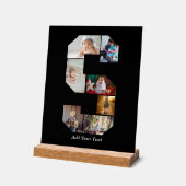 Zwart-wit Letter S foto collage Acryl Bord (Hoek)