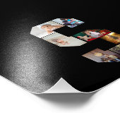 Zwart-wit Letter S foto collage Afdruk (Hoek)