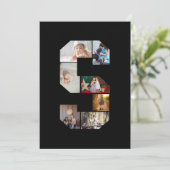 Zwart-wit Letter S foto collage Feestdagenkaart (Staand voorkant)