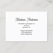 Zwart Wit Leuk Gezicht Sieraden Oorbel Display Kaa Visitekaartje (Achterkant)