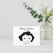 Zwart Wit Leuk Gezicht Sieraden Oorbel Display Kaa Visitekaartje (Staand voorkant)