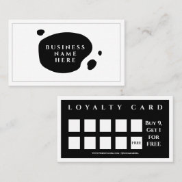 Zwart Wit Leuk Minimalistisch Salon Koffiewinkel Klantenkaartje