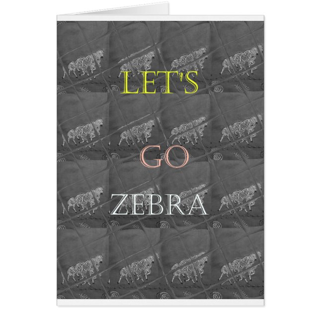 Zwart-wit, leuzen Go Zebra Hakuna Matata motief (Voorkant)