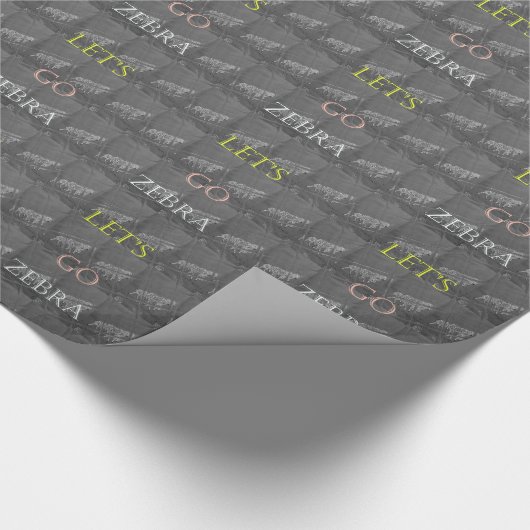 Zwart-wit, leuzen Go Zebra Hakuna Matata motief Cadeaupapier (Hoek)