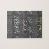 Zwart-wit, leuzen Go Zebra Hakuna Matata motief Legpuzzel (Horizontaal)