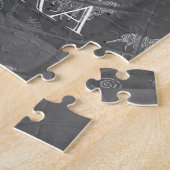 Zwart-wit, leuzen Go Zebra Hakuna Matata motief Legpuzzel (Zijkant)