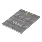 Zwart-wit, leuzen Go Zebra Hakuna Matata motief Notitieblok (Linkerzijde)