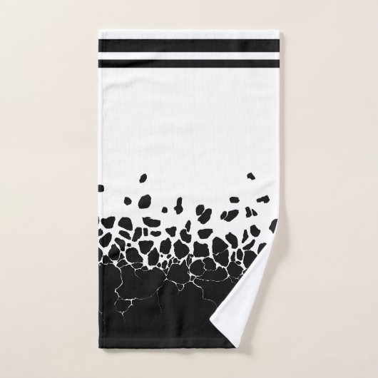 Zwart-wit levitatie abstract bad handdoek (Handdoek)