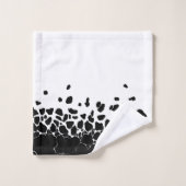 Zwart-wit levitatie abstract bad handdoek (Wasdoekje)