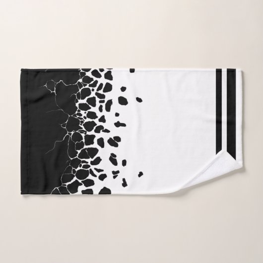 Zwart-wit levitatie abstract bad handdoek (Handdoek)