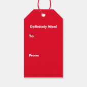  Zwart & Wit Lezen Santa Rood Cadeaulabel (Achterkant)