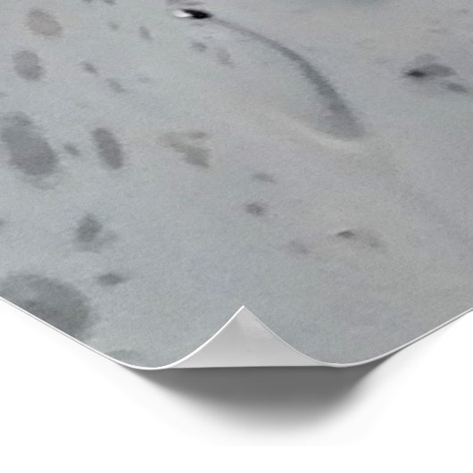 Zwart wit, licht Abstract grijs, zilver Poster (Hoek)