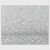 Zwart-wit licht faux glitter schittert cadeaupapier (Vlak)