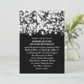 Zwart-wit licht trouwuitnodigingen op kaart (Staand voorkant)