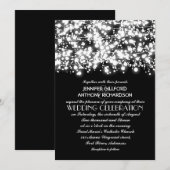 Zwart-wit licht trouwuitnodigingen op kaart (Voorkant / Achterkant)