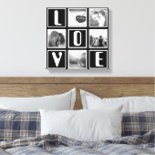 Zwart-wit liefde fotocollage canvas afdruk (Insitu (Slaapkamer))