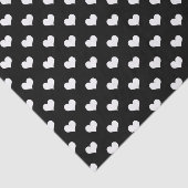 Zwart Wit Liefde Hart Patroon Ontwerp Tissuepapier (Detail)