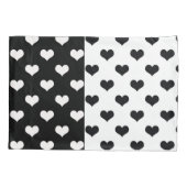 Zwart Wit Liefde Hartpatroon Kussensloop (Achterkant)