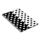 Zwart Wit Liefde Hartpatroon Notitieboek (Rechterzijde)