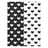 Zwart Wit Liefde Hartpatroon Tafelkleed (Voorkant)