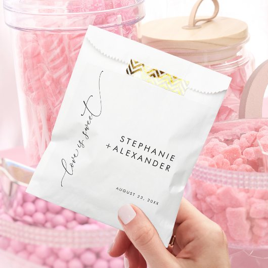 Zwart-wit liefde is zoet bedankzakje