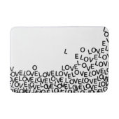 Zwart-wit LIEFDE LIEFDE Typografie Bath Mat (Voorkant)