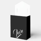 Zwart & Wit Liefde met Hart Tent Favor Box Bedankdoosjes (Geopend)
