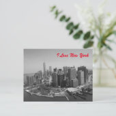Zwart Wit Liefde New York City Briefkaart (Staand voorkant)