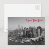 Zwart Wit Liefde New York City Briefkaart (Voorkant / Achterkant)