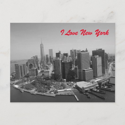 Zwart Wit Liefde New York City Briefkaart (Voorkant)
