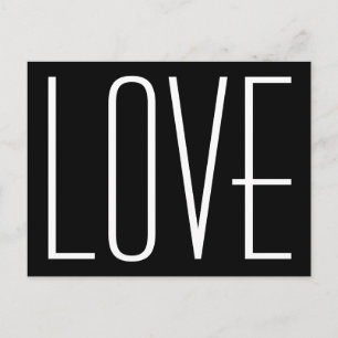 Zwart-wit Liefde Save the Date Aankondigingskaart