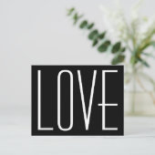 Zwart-wit Liefde Save the Date Aankondigingskaart (Staand voorkant)