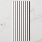 Zwart-wit Liefdesbrief Bruiloft menu (Achterkant)