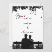 Zwart-wit liefdesfoto Vakantiay Kaart (Voorkant)