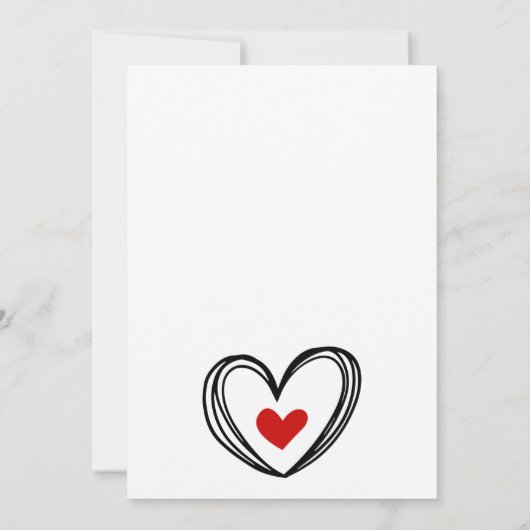 Zwart-wit liefdesfoto Vakantiay Kaart (Achterkant)