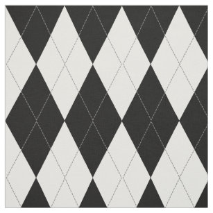 Zwart   wit   Light Grey Argyle Pattern Stof